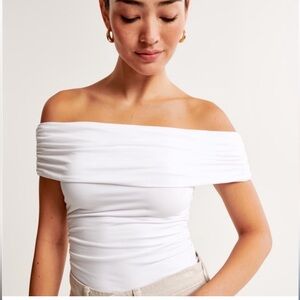 Abercrombie ruched off the shoulder top